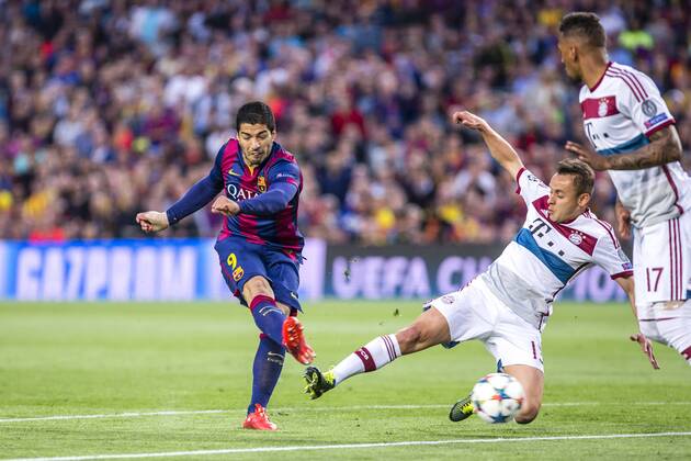 BARCELONA, SPAIN - March 6: Luis Suarez during the match of UEFA Champions League Semi final first leg between FC Barcelona Barca and Bayern Munchen at the Camp Nou stadium on March 6, 2015 in Barcelona, Spain. (Photo by Mikel Trigueros Urbanandsport Cordon Press) 