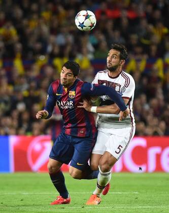 06.05.2015, xjhx, Fussball Champions League, FC Barcelona Barca - FC Bayern Muenchen, v.l. Luis Suarez (FC Barcelona), Medhi Benatia (FC Bayern Muenchen)