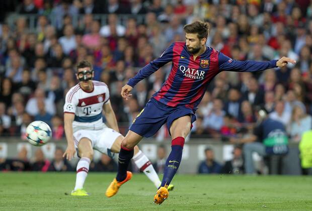 06 05 15 FC Barcelona Barca FC BAYERN MUNCHEN gerard Pique (barca) FOOTBALL : FC Barcelone vs FC Bayern München - UEFA Ligue des champions - 06 05 2015 CARLOSMIRA PANORAMIC 