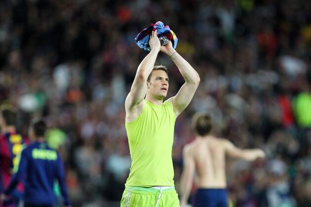 enttaeuschung bei Manuel Neuer 1 (FC Bayern Muenchen), FC Barcelona Barca vs. FC Bayern Muenchen, Fussball, Champions League, 06.05.2015 , EP_CKT