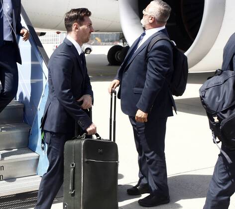 Arrival of FC Barcelona at Munich. In this picture, Lionel Messi. xFRANCESCxADELANTADOx 