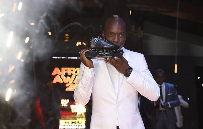 Neeskens Kebano of Sporting Charleroi Vainqueur du trophee FOOTBALL : Ebony shoe gala - Bruxelles - 11 05 2015 PhotoNews Panoramic 