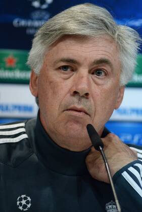 ESPANA, MADRID 12 MAY: James, Ancelotti, rueda de prensa in Ciudad Deportiva Real Madrid (Valdebebas), for the next match Champions League 2014 15 Real Madrid VS Juventus in Stadium Santiago Bernabeu (Madrid). 12th of May 2015 (Madrid). (Isa Saiz Cordon Press). 