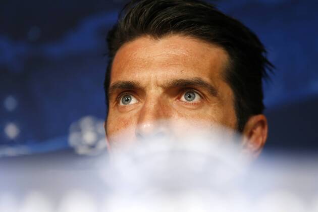 Juventus Torino before the second leg of 1 2 UEFA Champions League 2014 2015 against Real Madrid. In this picture, Gianluigi Buffon at press conference PK Pressekonferenz xJOSExA.xGARCIAx 
