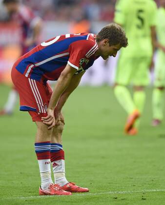 FUSSBALL CHAMPIONS LEAGUE SAISON 2014 2015 HALBFINALE RUECKSPIEL FC Bayern Muenchen - FC Barcelona Barca 12.05.2015 Thomas Mueller (FC Bayern Muenchen) 