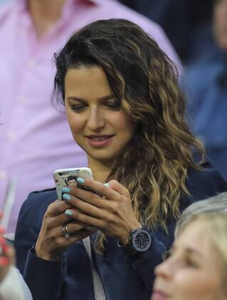 Anna, Frau von Robert LEWANDOWSKI, BVB 9 FC BAYERN MUENCHEN - FC Barcelona Barca 3-2 , Fussball UEFA Champions League, Halbfinale Rueckspiel, Muenchen, 12.05.2015 CL Saison 2014 2015, FCB, Muenchen