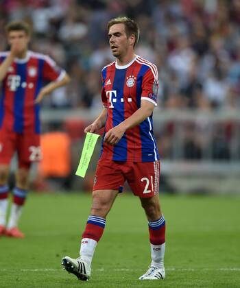 12.05.2015, Fussball, Saison 2014 15, Champions League, 2014 15, Halbfinale, FC Bayern München - FC Barcelona Barca 3:2 Philipp Lahm (Bayern Muenchen)