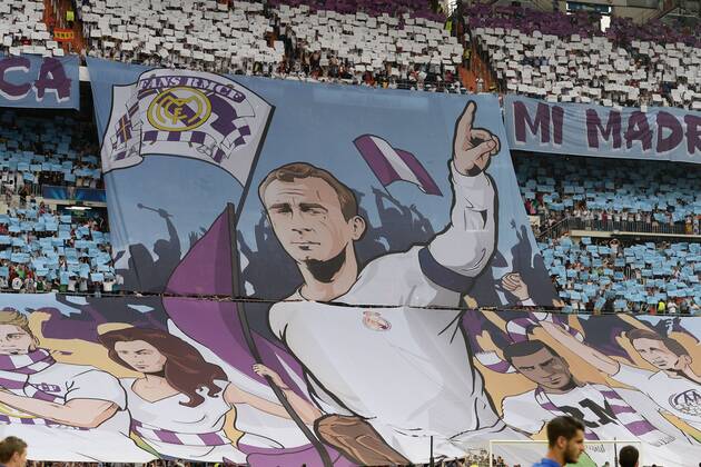 Mg Madrid (Spagna) 13 05 2015 - Champions League Real Madrid- Fans Real Madrid - Alfredo di Stefano 