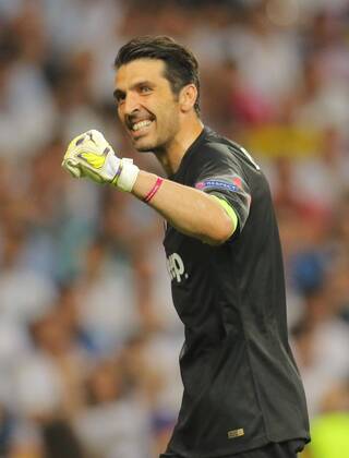 Gianluigi BUFFON, JUVE 1 jubel REAL MADRID - JUVENTUS TURIN Fussball UEFA Champions League, Halbfinale Rueckspiel, Madrid, 13.05.2015 CL Saison 2014 2015,