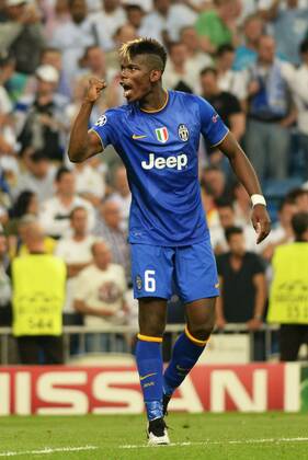 ESPANA - MADRID 13 MAY: Paul Pogba celebran su pase a la final en el partido de Semifinal Champions League 2014 15 Real Madrid VS Juventus en el estadio Santiago Bernabeu (Madrid). 13 de Mayo de 2015 (Madrid). (Isa Saiz Cordon Press). 