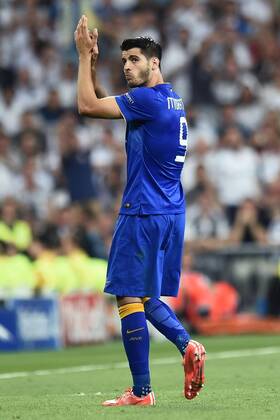 Mg Madrid (Spagna) 13 05 2015 - Champions League Real Madrid-Juventus Turin : Schlussjubel Alvaro Morata 