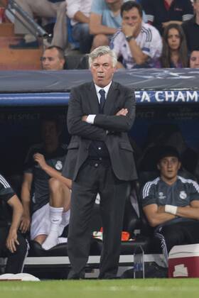 Carlo Ancelotti (Real), MAY 13, 2015 - Football Soccer : UEFA Champions League Semi-final 2nd leg match between Real Madrid 1-1 Juventus at Estadio Santiago Bernabeu in Madrid, Spain. NoxThirdxPartyxSales  (ptmb075271)