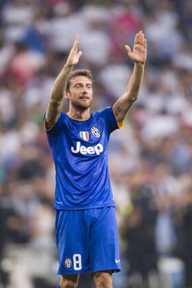 Claudio Marchisio (Juventus), MAY 13, 2015 - Football Soccer : Claudio Marchisio of Juventus celebrates after the UEFA Champions League Semi-final 2nd leg match between Real Madrid 1-1 Juventus at Estadio Santiago Bernabeu in Madrid, Spain. NoxThirdxPartyxSales  (ptmb075311)