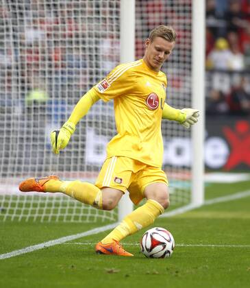 Leverkusen, Bayarena, 16.05.15: Torwart Bernd Leno (Bayer 04 Leverkusen) im Spiel der 1. Bundesliga zwischen Bayer 04 Leverkusen vs. TSG 1899 Hoffenheim in der Saison 2014 2015.