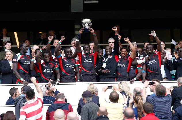 17.05.2015. Twickenham, London England. The award of the Bowl Final. Kenya 26 v 12 Argentina on Day 2 at Marriott London Sevens 2015, HSBC Sevens World Series 2015 at Twickenham Stadium, London England. xMartinxSerasxLimax  ActionPlus11622190