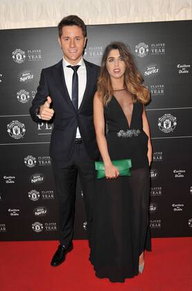 Player of The Year Award Ander Herrera and his partner, Isabel Collado attending the Manchester United ManU Player Of The Year Awards 2015, at the Old Trafford in Manchester. MAY 19th 2015  SFLx151571