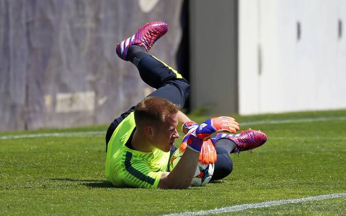 BARCELONA -june 02- SPAIN: Andre Ter Stegen in the training before the Champions League final between Juventus. 