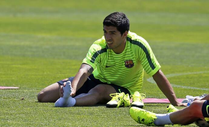 BARCELONA -june 02- SPAIN: Luis Suarez in the training before the Champions League final between Juventus. 