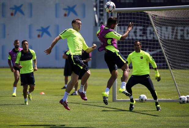 BARCELONA -june 02- SPAIN: Thomas Vermaelen in the training before the Champions League final between Juventus. 
