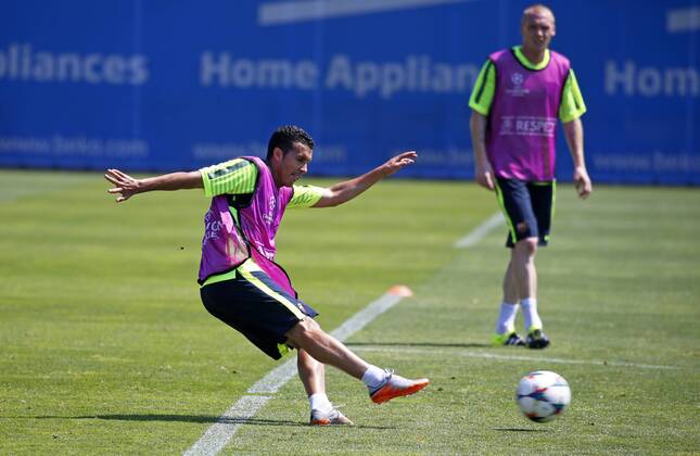 BARCELONA -june 02- SPAIN: Pedro Rodriguez in the training before the Champions League final between Juventus. 