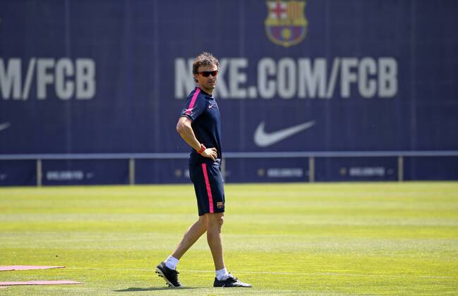 BARCELONA -june 02- SPAIN: Luis Enrique Martinez in the training before the Champions League final between Juventus. 