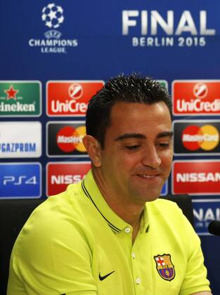 BARCELONA -june 02- SPAIN: Xavi Hernandez in the press conference PK Pressekonferenz after the training before the Champions League final between Juventus. 