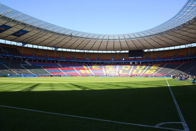 SOCCER - CL, Barcelona vs Turin, preview BERLIN,GERMANY,05.JUN.15 - SOCCER - UEFA Champions League Final, FC Barcelona Barca vs Juventus Turin, preview. Image shows the Olympia Stadion. GEPAxpictures xMathiasxMandl