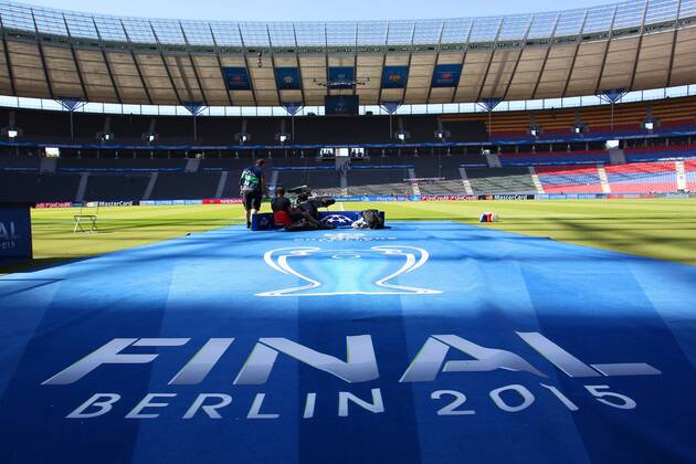 SOCCER - CL, Barcelona vs Turin, preview BERLIN,GERMANY,05.JUN.15 - SOCCER - UEFA Champions League Final, FC Barcelona Barca vs Juventus Turin, preview. Image shows the Olympia Stadion. GEPAxpictures xMathiasxMandl