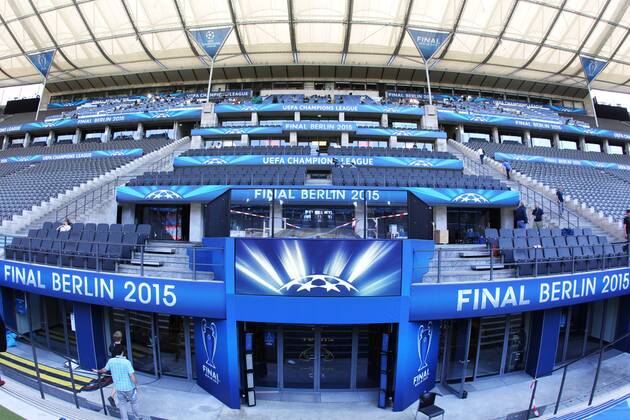 SOCCER - CL, Barcelona vs Turin, preview BERLIN,GERMANY,05.JUN.15 - SOCCER - UEFA Champions League Final, FC Barcelona Barca vs Juventus Turin, preview. Image shows the Olympia Stadion. GEPAxpictures xMathiasxMandl