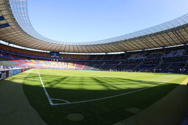 SOCCER - CL, Barcelona vs Turin, preview BERLIN,GERMANY,05.JUN.15 - SOCCER - UEFA Champions League Final, FC Barcelona Barca vs Juventus Turin, preview. Image shows the Olympia Stadion. GEPAxpictures xMathiasxMandl