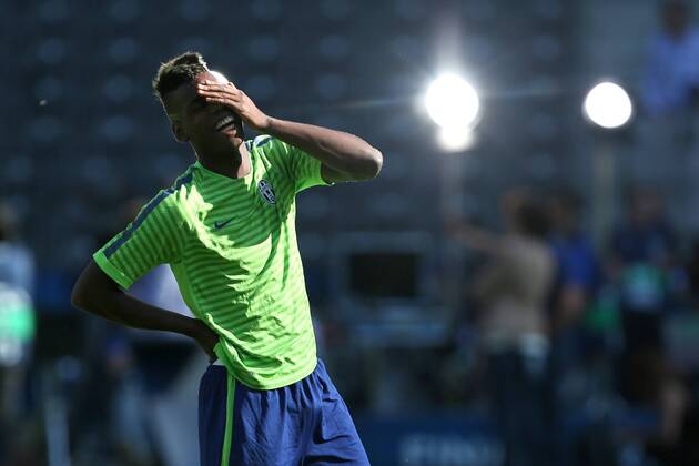 Paul Pogba of Juventus in good spirits - Training - Juventus vs. Barcelona - Champion s League Final - Olympic Stadium - Berlin - Germany - 05 06 2015 Pic Philip Oldham Sportimage EDITORIAL USE ONLY. No use with unauthorised audio, video, data, fixture lists, club league logos or live services. Online in-match use limited to 120 images, no video emulation. No use in betting, games or single club league player publications.