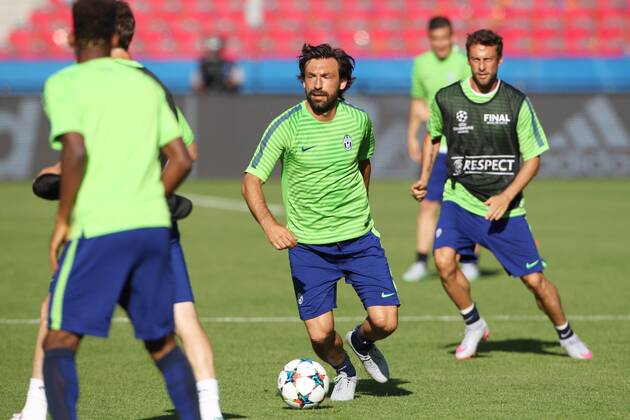 SOCCER - CL, Barcelona vs Turin, preview BERLIN,GERMANY,05.JUN.15 - SOCCER - UEFA Champions League Final, FC Barcelona Barca vs Juventus Turin, preview, final training Juventus Turin. Image shows Andrea Pirlo (Turin). GEPAxpictures xMathiasxMandl