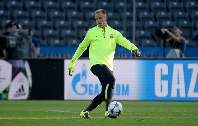 05.06.2015, xjhx, Fussball Champions League, Juventus Turin - FC Barcelona Barca Mediaday, v.l. Marc Andre ter Stegen (FC Barcelona) FREISTELLER