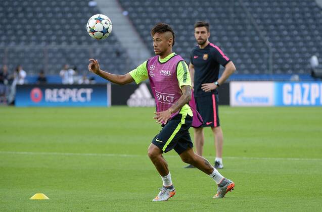 05.06.2015, xjhx, Fussball Champions League, Juventus Turin - FC Barcelona Barca Mediaday, v.l. Neymar (FC Barcelona) FREISTELLER
