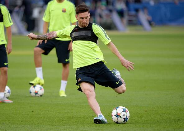 05.06.2015, xjhx, Fussball Champions League, Juventus Turin - FC Barcelona Barca Mediaday, v.l. Lionel Messi (FC Barcelona) FREISTELLER