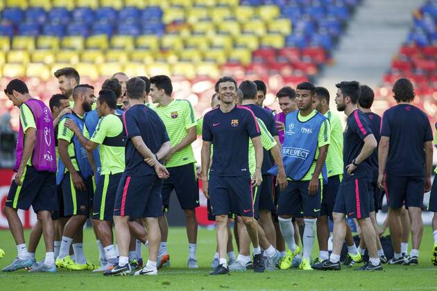 coach Luis Enrique of FC Barcelona Barca during the training on June 5, 2015 at the Olympic stadium in Berlin, Germany. Barcelona Champions Laegue 2015 2016 xVIxxIVx 3943305