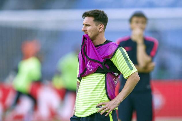 Lionel Messi of FC Barcelona Barca during the training on June 5, 2015 at the Olympic stadium in Berlin, Germany. Barcelona Champions Laegue 2015 2016 xVIxxIVx 3943306