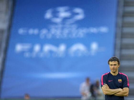 coach Luis Enrique of FC Barcelona Barca during the training on June 5, 2015 at the Olympic stadium in Berlin, Germany. Barcelona Champions Laegue 2015 2016 xVIxxIVx 3943310