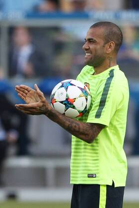 SOCCER - CL, Barcelona vs Turin, preview BERLIN,GERMANY,05.JUN.15 - SOCCER - UEFA Champions League Final, FC Barcelona Barca vs Juventus Turin, preview, final training FC Barcelona. Image shows Daniel Alves (Barcelona). GEPAxpictures xMathiasxMandl
