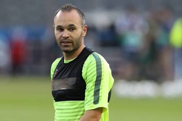 SOCCER - CL, Barcelona vs Turin, preview BERLIN,GERMANY,05.JUN.15 - SOCCER - UEFA Champions League Final, FC Barcelona Barca vs Juventus Turin, preview, final training FC Barcelona. Image shows Andres Iniesta (Barcelona). GEPAxpictures xMathiasxMandl