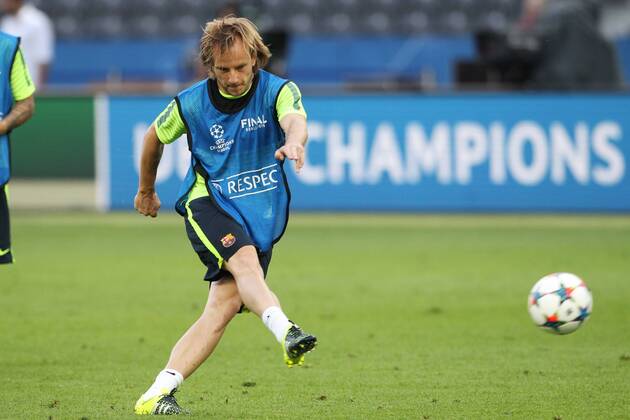 SOCCER - CL, Barcelona vs Turin, preview BERLIN,GERMANY,05.JUN.15 - SOCCER - UEFA Champions League Final, FC Barcelona Barca vs Juventus Turin, preview, final training FC Barcelona. Image shows Ivan Rakitic (Barcelona). GEPAxpictures xMathiasxMandl