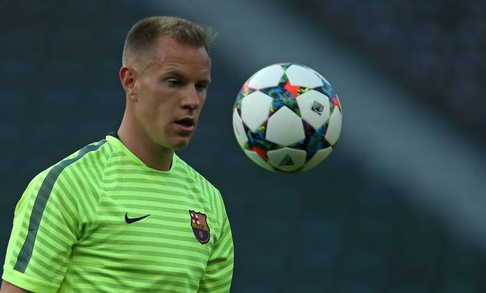 05.06.2015, Fussball Champions League Finale 2014 2015 im Oylmpiastadion Berlin, Abschlusstraining FC Barcelona Barca Torwart Marc-Andre ter Stegen (FC Barcelona) 