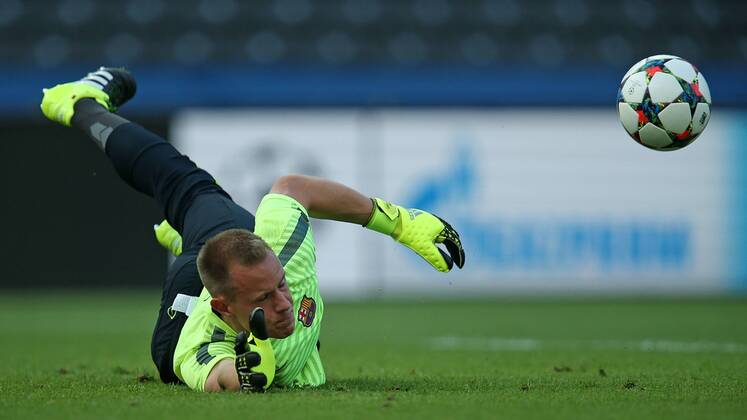 05.06.2015, Fussball Champions League Finale 2014 2015 im Oylmpiastadion Berlin, Abschlusstraining FC Barcelona Barca Torwart Marc-Andre ter Stegen (FC Barcelona) 