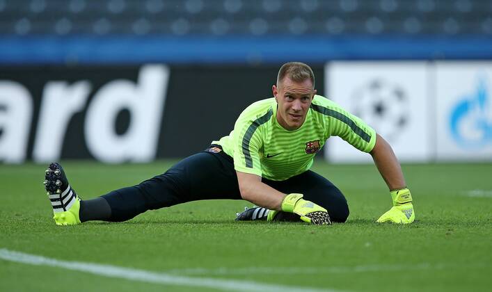 05.06.2015, Fussball Champions League Finale 2014 2015 im Oylmpiastadion Berlin, Abschlusstraining FC Barcelona Barca Torwart Marc-Andre ter Stegen (FC Barcelona) 