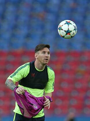 05.06.2015, Fussball Champions League Finale 2014 2015 im Oylmpiastadion Berlin, Abschlusstraining FC Barcelona Barca Lionel Messi (FC Barcelona) 