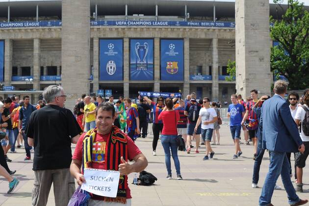 SUPPORTER SEARCH TICKETS. Round FINAL of the CHAMPIONS league soccer match between Juventus Turin - FC Barcelona Barca at the estadio olimpico de berlin olympischer platz berlin alemania estadium Berlin - Deutschland by June 6 2015. 