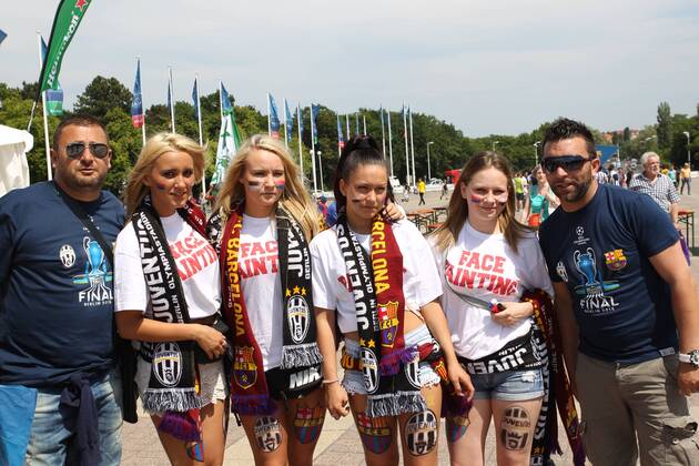 SOCCER - CL, Barcelona vs Juventus BERLIN,GERMANY,06.JUN.15 - SOCCER - UEFA Champions League Final, FC Barcelona Barca vs Juventus Turin. Image shows fans. GEPAxpictures xMathiasxMandl