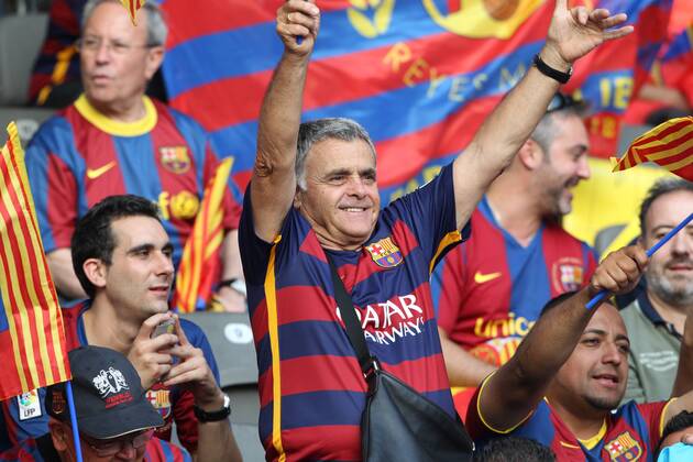 SOCCER - CL, Barcelona vs Juventus BERLIN,GERMANY,06.JUN.15 - SOCCER - UEFA Champions League Final, FC Barcelona Barca vs Juventus Turin. Image shows fans. GEPAxpictures xMathiasxMandl