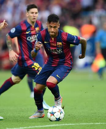 FUSSBALL CHAMPIONS LEAGUE FINALE SAISON 2014 2015 Juventus Turin - FC Barcelona Barca 06.06.2015 Neymar (FC Barcelona) am Ball 