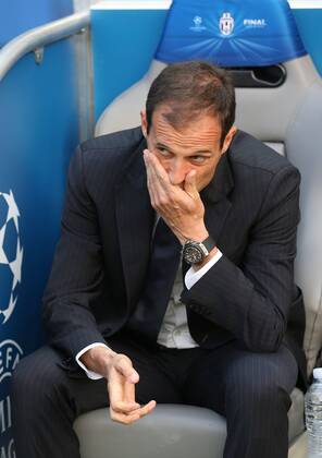 Trainer Massimiliano Allegri (Juventus Turin) waehrend des Champions League Finales zwischen Juventus Turin und dem FC Barcelona Barca am 06.06.2015 im Berliner Olympia Stadion ( Copyright: Schülerx xEibner-Pressefoto EP_jse
